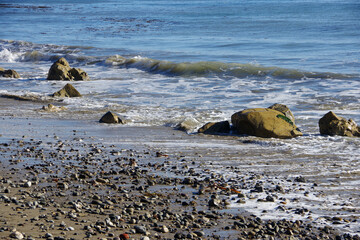 Santa Barbara beach in winter