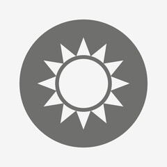 Taiwan emblem. Black and white illustration