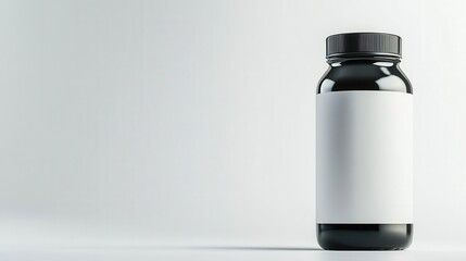 Sugarfree sports drink bottle with blank label, ready for custom branding, endurance placeholder, clean and healthy