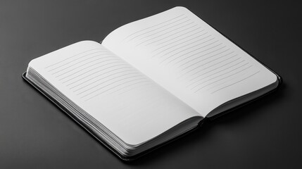 Notebook png mockup, transparent page