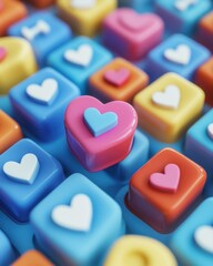 Naklejka premium It shows a heart symbol, representing social media success, on an icon for social media notifications