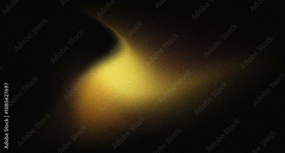 Wall mural abstract golden yellow waves flowing smoothly over black surface creating a dynamic contrast abstrac