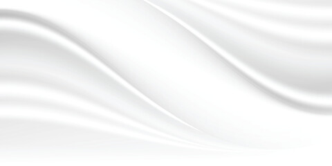 White gray satin texture that is white silver fabric silk panorama background with beautiful soft blur pattern natural.