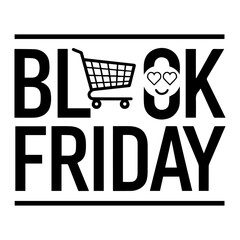 Black Friday poster with lettering vector.