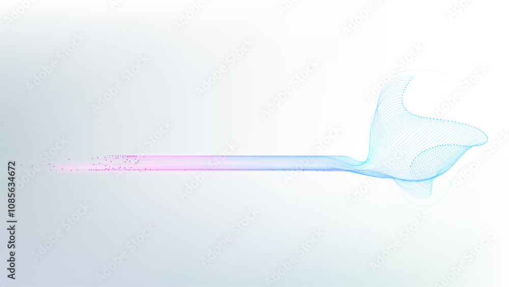 Poster abstract lines big data connection vector bright background