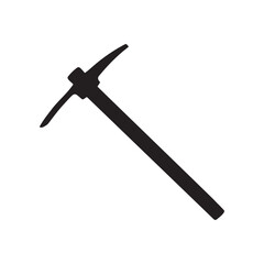 Mattock Silhouette Vector Illustration