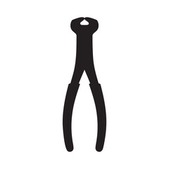 Nail Puller Plier Silhouette Vector Illustration