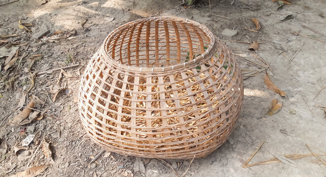 Chicken cage from bamboo handmad in Bangladesh