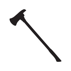 Pick Head Axe Silhouette Vector Illustration