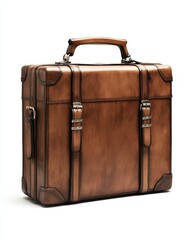 Large suitcases luggage white background briefcase.
