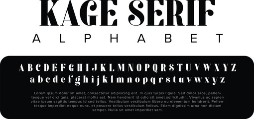 Luxury KAGE Stylish alphabet letters font for logo