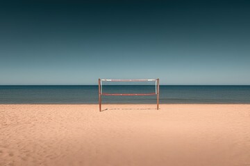 Lower Pier at Dusk With Incoming Tide - BW. Beautiful simple AI generated image