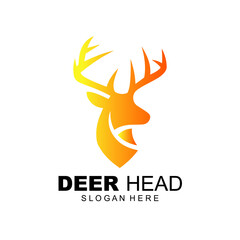 Deer head logo gradient colorful