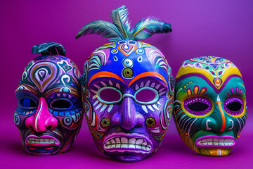 Beautiful greeting card with bright holiday composition for happy celebrate mardi gras