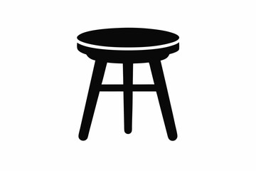 Stool Silhouette,  Bar Stool Icon Vector Design
