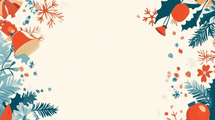 Obraz premium Christmas Decorations: Festive Winter Holiday Background