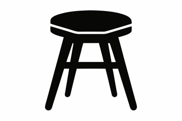 Stool Silhouette,  Bar Stool Icon Vector Design