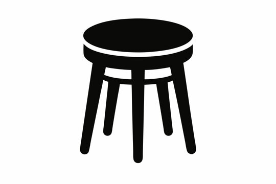 recommend clip art: Stool Silhouette,  Bar Stool Icon Vector Design