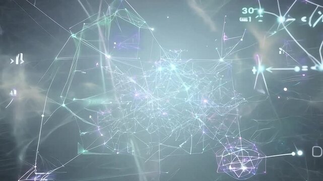 Visualization of modern mathematics with graph theory symbols.