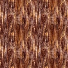 Abstract wooden rough brown texture, seamless raster pattern for fabric or wrapping paper