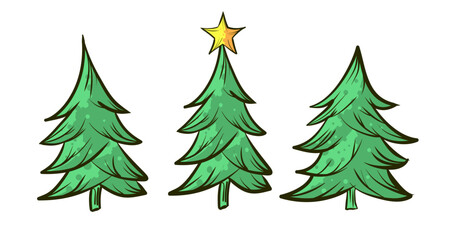 Christmas tree - simple vector illustration