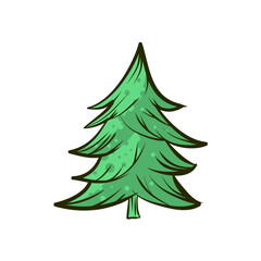 Christmas tree - simple vector illustration