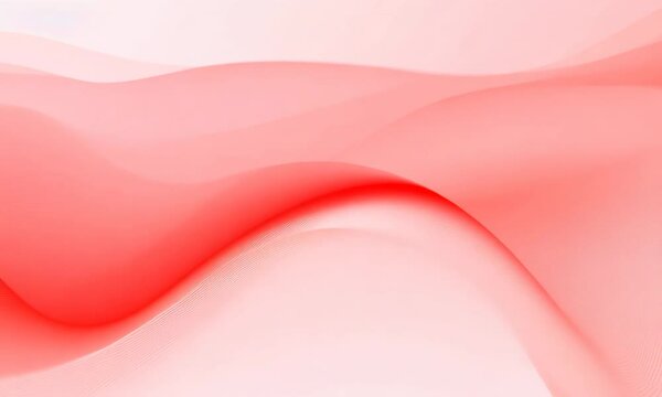 Abstract light red background with lines. Pastel red color texture with blends, gradients, lights. red waves, lines on the white and red background