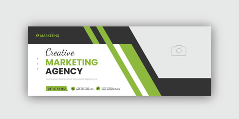Digital marketing corporate social media facebook cover template