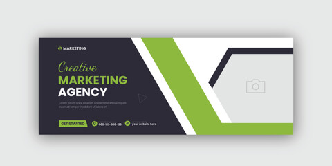 Digital marketing corporate social media facebook cover template