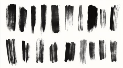 Abstract Black and White Brush Strokes Texture - Graphic Design Element