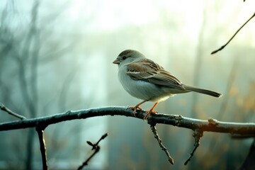 Fototapeta premium Yellow-vented Bulbul. Beautiful simple AI generated image