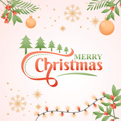 Merry Christmas Typography. Xmas
holiday background, banners, party posters
Merry Christmas text | Merry Christmas letter vector |  Merry Christmas Design

