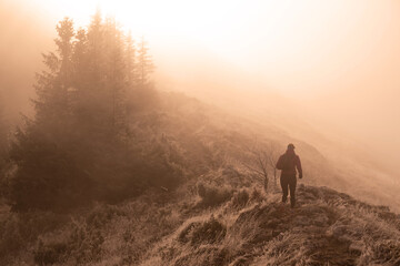 trail running woman athlete prepares for ultra-marathon race in a mountain