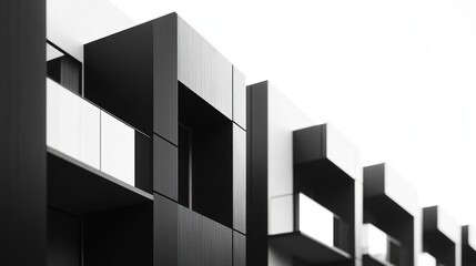 Fototapeta premium Modern Architecture in Black and White