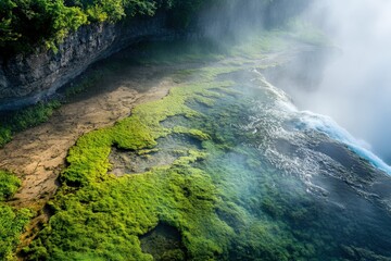 Nature photography - Rainfall, Monsoon rainfall hits Kerala, Beautiful nature photography, Rainfall, Monsoon season. Beautiful simple AI generated image