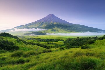 Fototapeta premium Nature photography - Rainfall, Monsoon rainfall hits Kerala, Beautiful nature photography, Rainfall, Monsoon season. Beautiful simple AI generated image