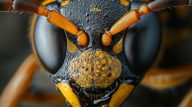 Detailed Macro Shot of a Wasp's Sting, Focusing on the Segments and Fine Detail