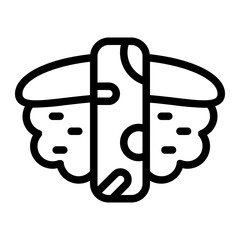 Ika Sushi Line Icon