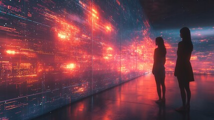 Collaborative digital workspace glowing project updates transparent displays and interactive tools for seamless online teamwork