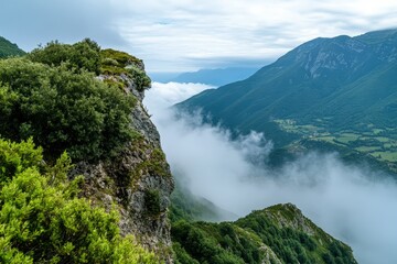 Amazing mountains on Himalayas - Nepal.. Beautiful simple AI generated image