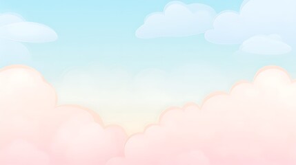 Fototapeta premium Pastel Cloudscape Soft Sky Dreamy Background