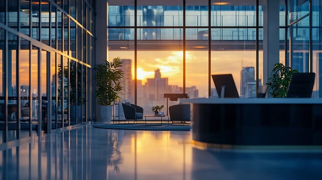 Luxury Business Service Concierge Assisting with Virtual Assistant Growth Recommendations in Modern Corporate Office