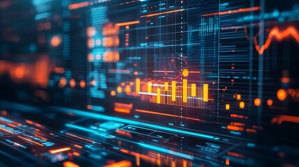 Futuristic Digital Dashboard Visualizing Real Time Business Service Feedback and Metrics