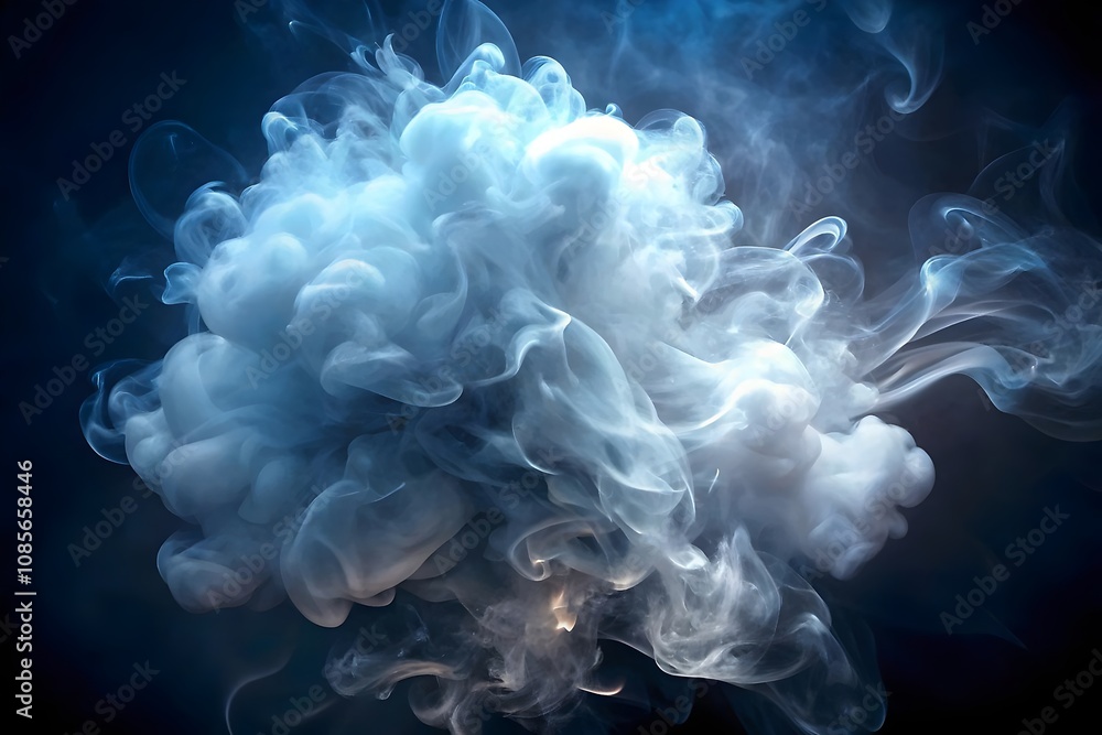 Poster dynamic ethereal smoke flowing abstract background creation