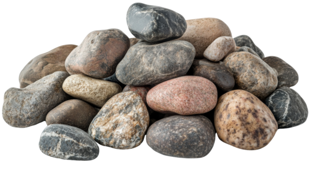 River stones transparent background