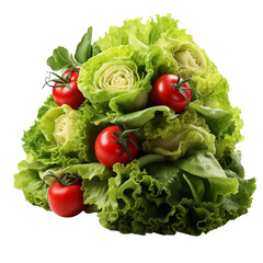 vegetables isolated on white background