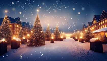 Fototapeta premium Abtrabs background illustration christmas festival. Generative AI