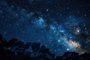 Astrological composition with empty starry sky for zodiac sign symbol