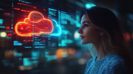 Digital transformation concept businesses showing layers of technology like cloud computing data analytics AI tools optimizing corporate operations