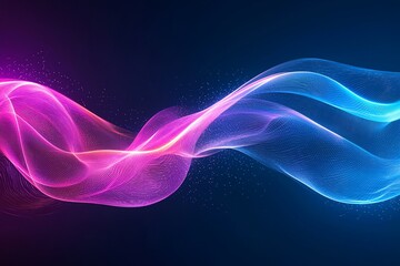 Fototapeta premium Vibrant Waves of Light: An Abstract Representation of Color and Movement